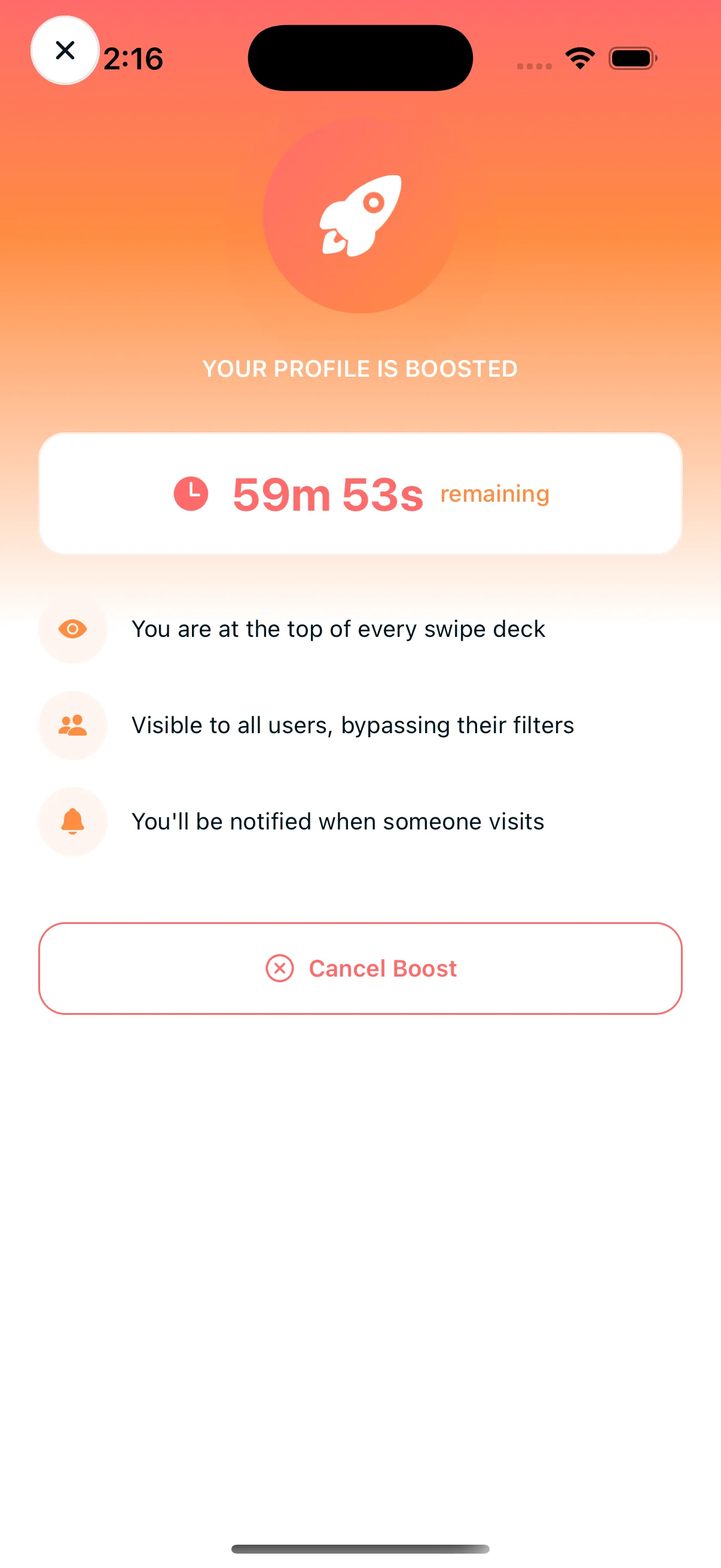 Boost feature