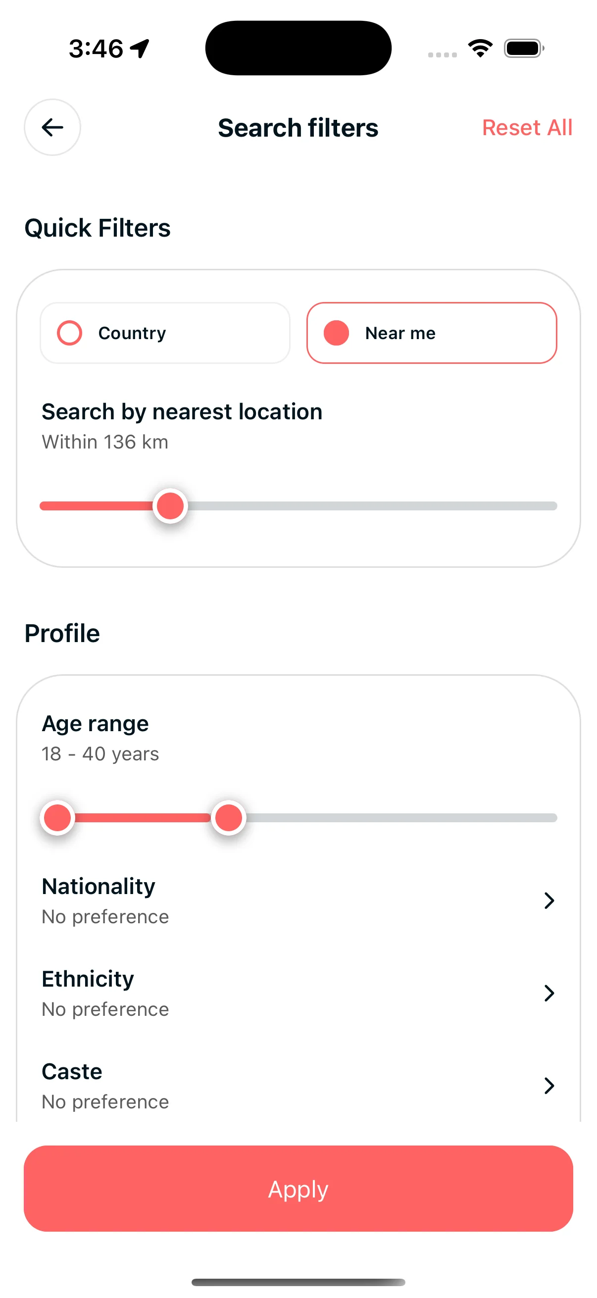 App screen